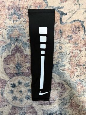 Nike Black Arm Sleeve with White Swoosh and Graphic